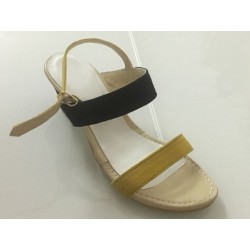 Sandali Bicolore in pelle
