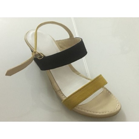 Sandali Bicolore in pelle