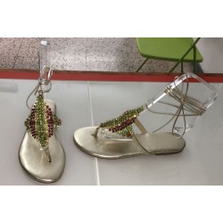 Sandali gioiello in colore oro
