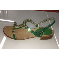 Sandali gioiello in colore verde