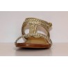 Sandali eleganti, in pelle colore oro