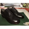 Derbie in pelle nera liscia