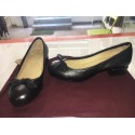 Ballerine in pelle di vitellino spazzolato di colore nero